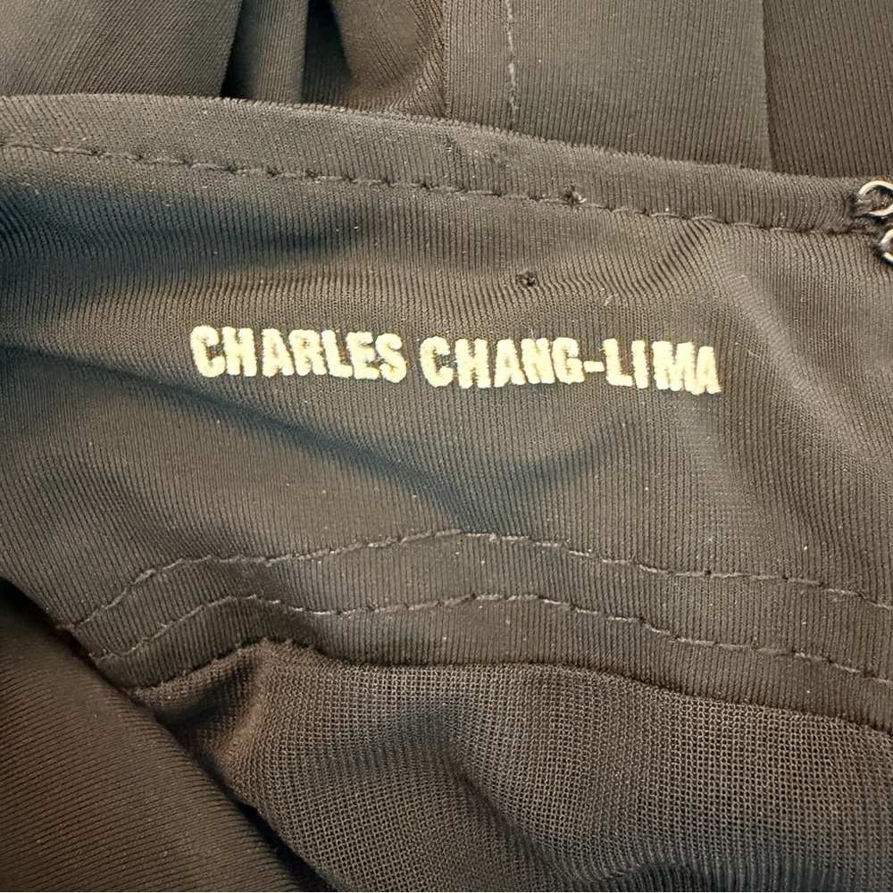 Charles Chang-Lima 90’s Black Butterfly Slip Dress with Thin Straps | 8 - Picture 4 of 7